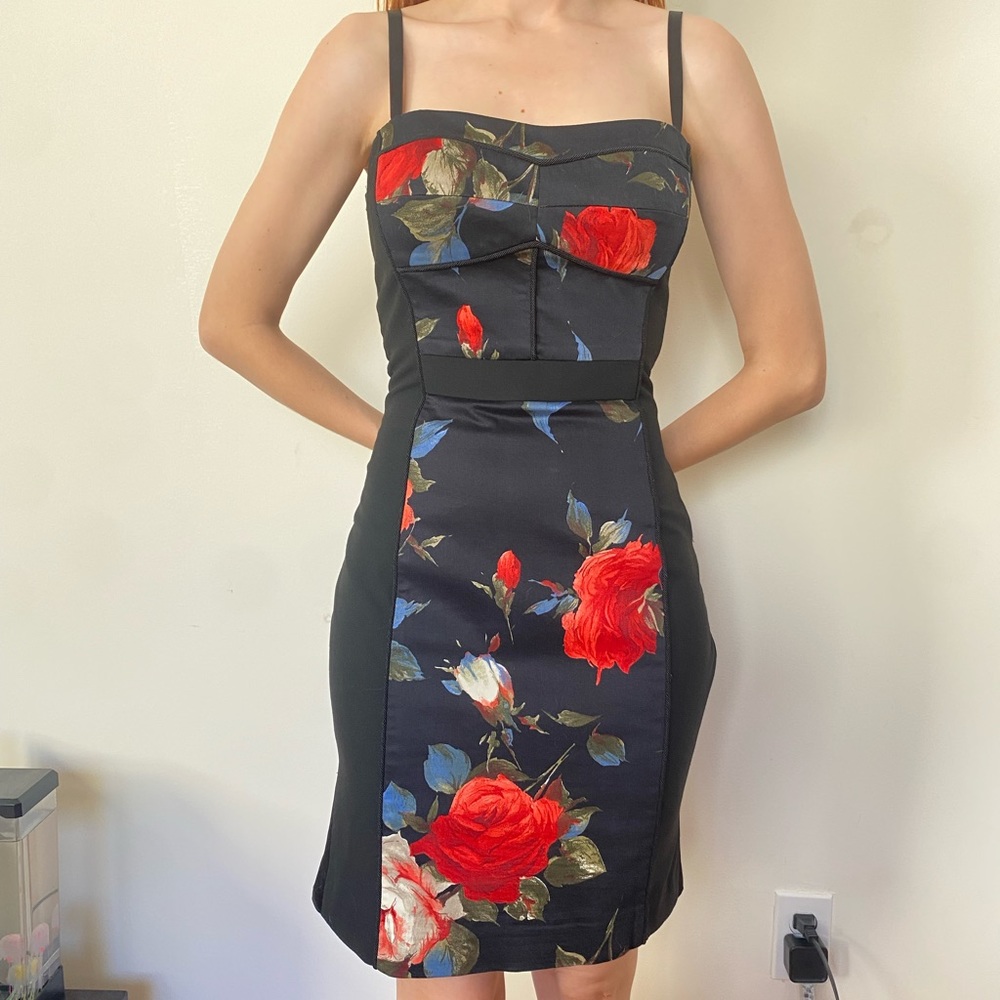 Vintage Black Halo cocktail dress with adjustable straps